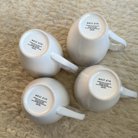 West Elm Organic Shaped Glazed Dinnerware Collection- set of 4 mugs - Picture 4 of 12